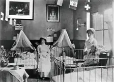 Hahnemann Hospital and Homeopathic Dispensaries, Liverpool: a children's ward, decorated..., 1911. Creator: Unknown