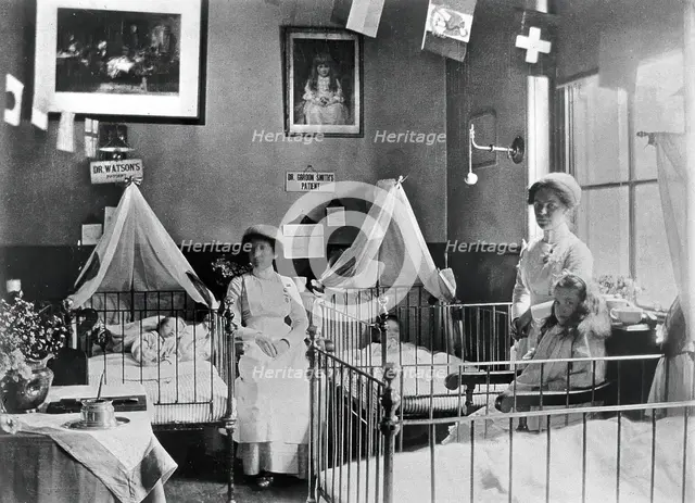 Hahnemann Hospital and Homeopathic Dispensaries, Liverpool: a children's ward, decorated..., 1911. Creator: Unknown.