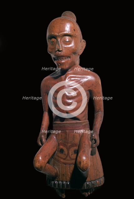 Haida tribe Native American figure of a medicine man. Artist: Unknown