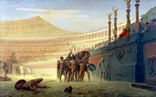 Hail Caesar! We who are about to die salute you 19th century. Artist: Jean-Leon Gerome