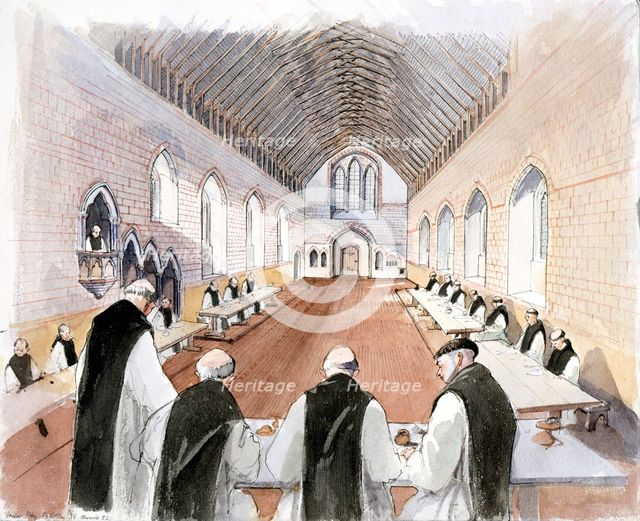 Hailes Abbey, c13th century, (c1990-2010). Artist: Terry Ball.