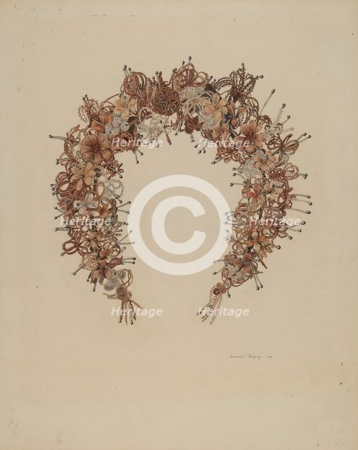 Hair Wreath, 1938. Creator: Samuel Faigin.