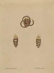 Hair Brooch and Earrings, 1935/1942. Creator: William P. Shearwood