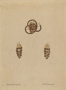 Hair Brooch and Earrings, 1935/1942. Creator: William P. Shearwood