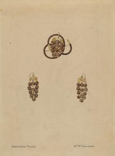 Hair Brooch and Earrings, 1935/1942. Creator: William P. Shearwood