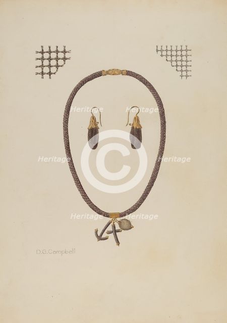 Hair Jewelry, c. 1940. Creator: Douglas Campbell.