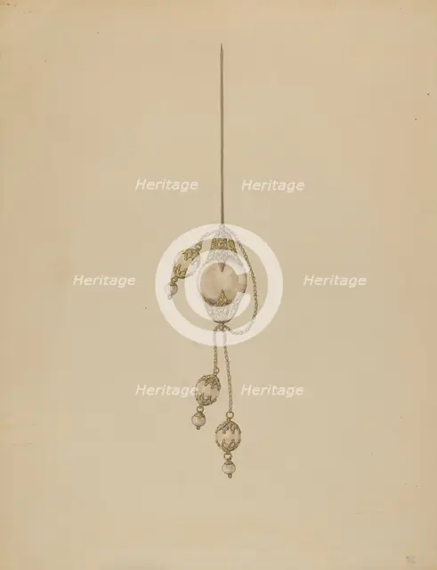 Hair Ornament, c. 1937. Creator: Melita Hofmann.