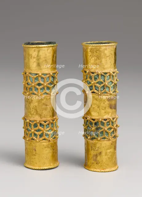 Hair Ornament, One of a Pair, Iran, 12th-13th century. Creator: Unknown.
