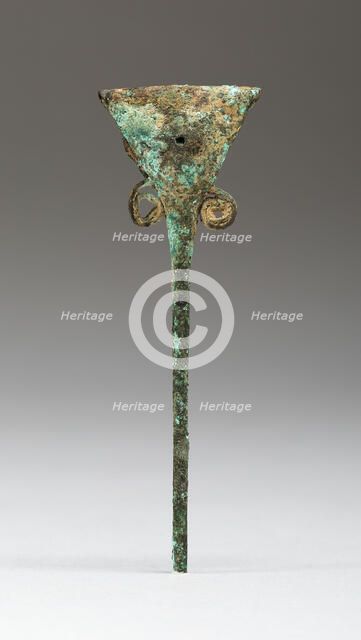 Hair Ornament or Pin with Triangular Head and Rattle, A.D. 1000/1532. Creator: Unknown.