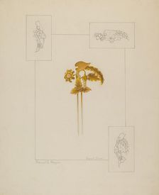 Hair Pin, c. 1937. Creator: Manuel G. Runyan