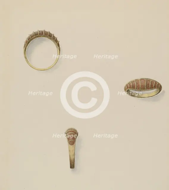 Hair Ring, c. 1937. Creator: John H. Tercuzzi.