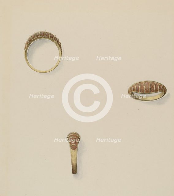 Hair Ring, c. 1937. Creator: John H. Tercuzzi.