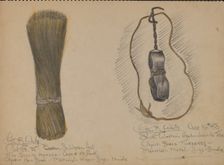 Hairbrush and Beard Tweezers, 1935. Creator: George B. Wally