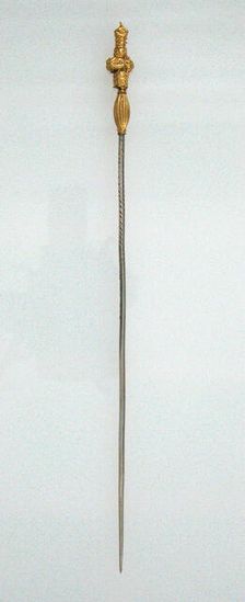 Hairpin with Decorated Gold Bead Finial, Frankish, 7th century. Creator: Unknown