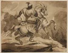 Haitian Horseman (Scene from the "French Colonial Wars"), 1823. Creator: Theodore Gericault