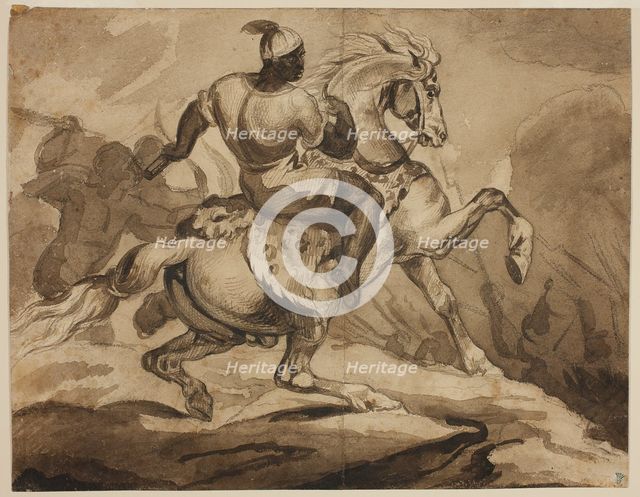 Haitian Horseman (Scene from the "French Colonial Wars"), 1823. Creator: Theodore Gericault.