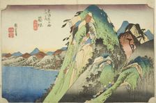 Hakone: View of the Lake (Hakone, kosui no zu), from the series "Fifty-three Station..., c. 1833/34. Creator: Ando Hiroshige