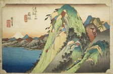 Hakone: View of the Lake (Hakone, kosui no zu), from the series "Fifty-three Station.., c. 1833/34. Creator: Ando Hiroshige