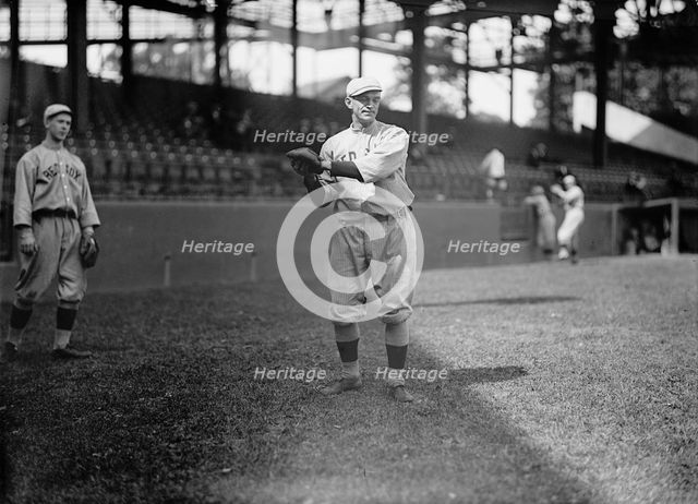 Hal Janvrin, Left; Neal Ball, Right; Boston Al (Baseball), 1913. Creator: Harris & Ewing.