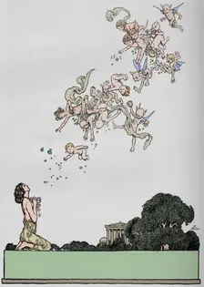 Half title to A Midsummer Night's Dream 1914. Artist: W Heath Robinson