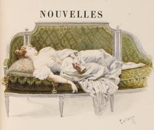 Half-title for Nouvelles by Alfred de Musset , 1887. Creator: Cortazzo, Oreste (1836-1912)