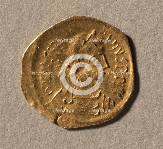 Half Tremissis of Justinian I, 527-565. Creator: Unknown.