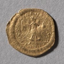 Half Tremissis of Justinian I, 527-565. Creator: Unknown