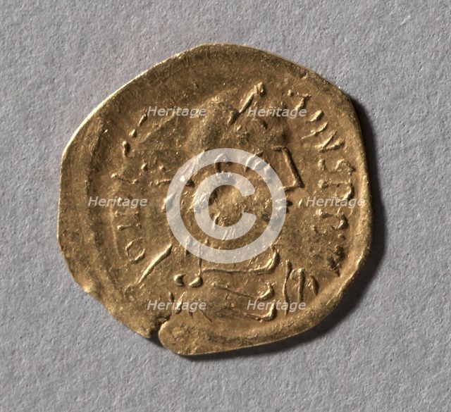 Half Tremissis of Justinian I, 527-565. Creator: Unknown.