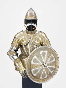 Half Armor and Targe for Service on Foot, Milan, 1590/1600. Creator: Master I.P.F.
