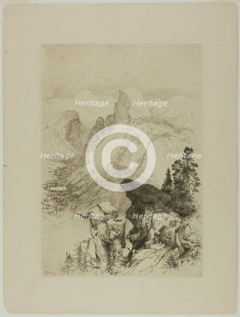 Half-Dome, View from Moran Point, 1887. Creator: Thomas Moran.