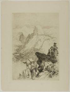 Half-Dome, View from Moran Point, 1887. Creator: Thomas Moran