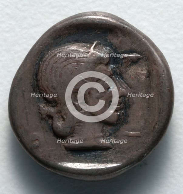 Half Drachm: Female Head (Artemis ?) (reverse), 550-421 BC. Creator: Unknown.