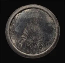 Half Figure of a Saint Holding a Chalice and Book. Creator: Unknown