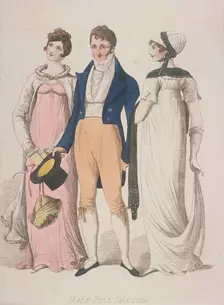 Half full dresses, c1810. Artist: W Read