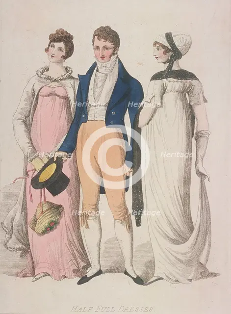 Half full dresses, c1810. Artist: W Read