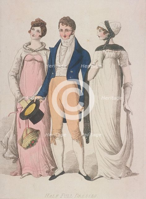 Half full dresses, c1810. Artist: W Read
