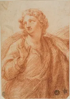 Half-length Draped Figure, n.d. Creator: Guido Reni