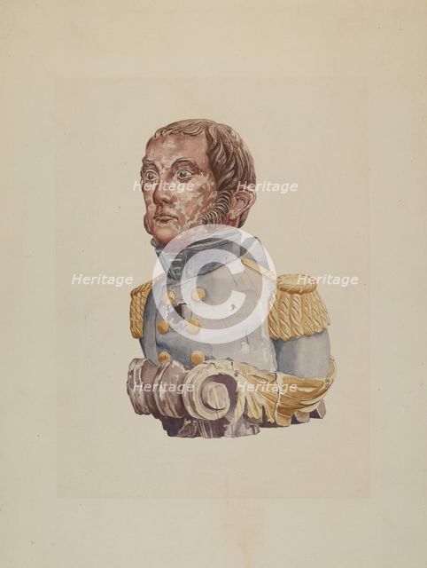 Half Length Figurehead, c. 1938. Creator: Rosamond P Gray.