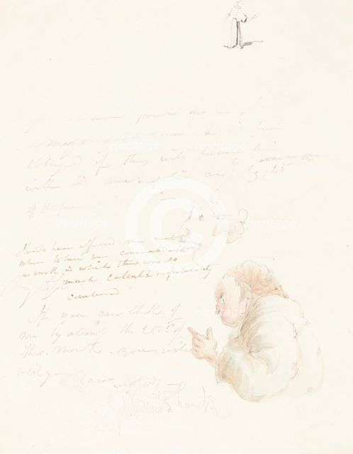 Half-Length of a Lawyer and Other Sketches. Creator: George Cruikshank.