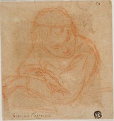 Half Length Sketch of Girl with Crossed Arms, n.d. Creators: Unknown, Bartolomeo Schedoni