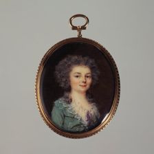 Half-length portrait of a young woman, c1788. Creators: Francois Antoine Romany, Peter Adolf Hall