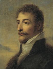 Half-length portrait of a bearded man, 1810/1818. Creator: Heinrich Friedrich Füger