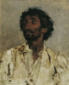 Half-length portrait of a gypsy, 1860/1870. Creator: August von Pettenkofen