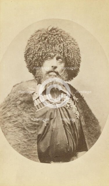 Half-length portrait of Aleksander Bek, facing front, between 1870 and 1886. Creator: Unknown.