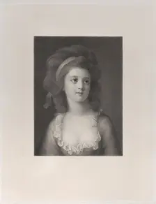Half-length portrait of Sophie or Apollonia Helena Potocka as a young girl, 1872. Creators: Robert Reyher, E. H. Schroeder