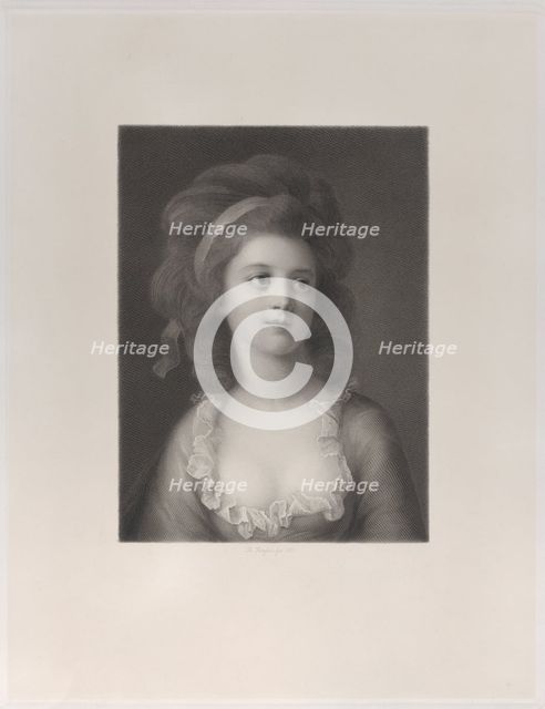 Half-length portrait of Sophie or Apollonia Helena Potocka as a young girl, 1872. Creators: Robert Reyher, E. H. Schroeder.