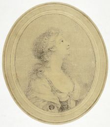Half-Length Portrait of Woman in Profile, Facing Right, n.d. Creator: Peltro William Tomkins