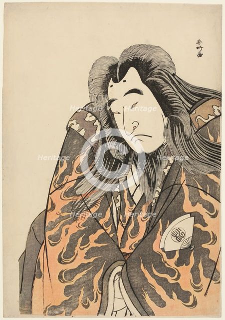 Half-Length Portrait of the Actor Onoe Matsusuke I as Retired Emperor Sutoku in Act, c. 1780. Creator: Katsukawa Shunko.