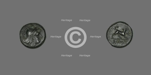 Half-Litra (Coin) Depicting the Goddess Roma, 234-231 BCE. Creator: Unknown.