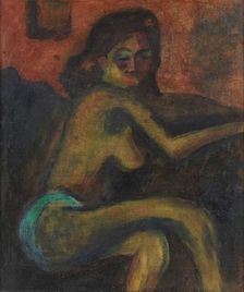 Half-naked woman. Creator: Pechstein, Hermann Max (1881-1955)